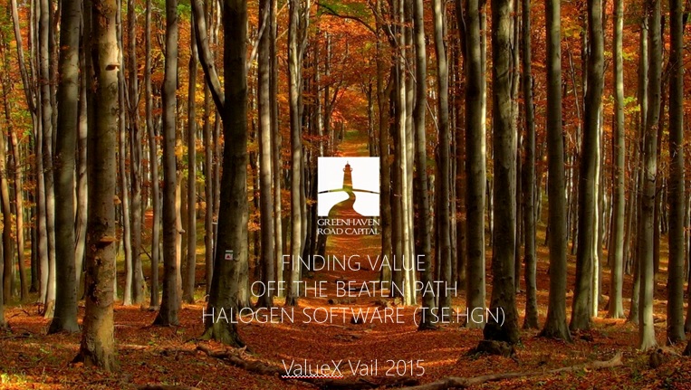 Greenhaven Road ValueX Halogen Software FINAL - ValueXVail 2015