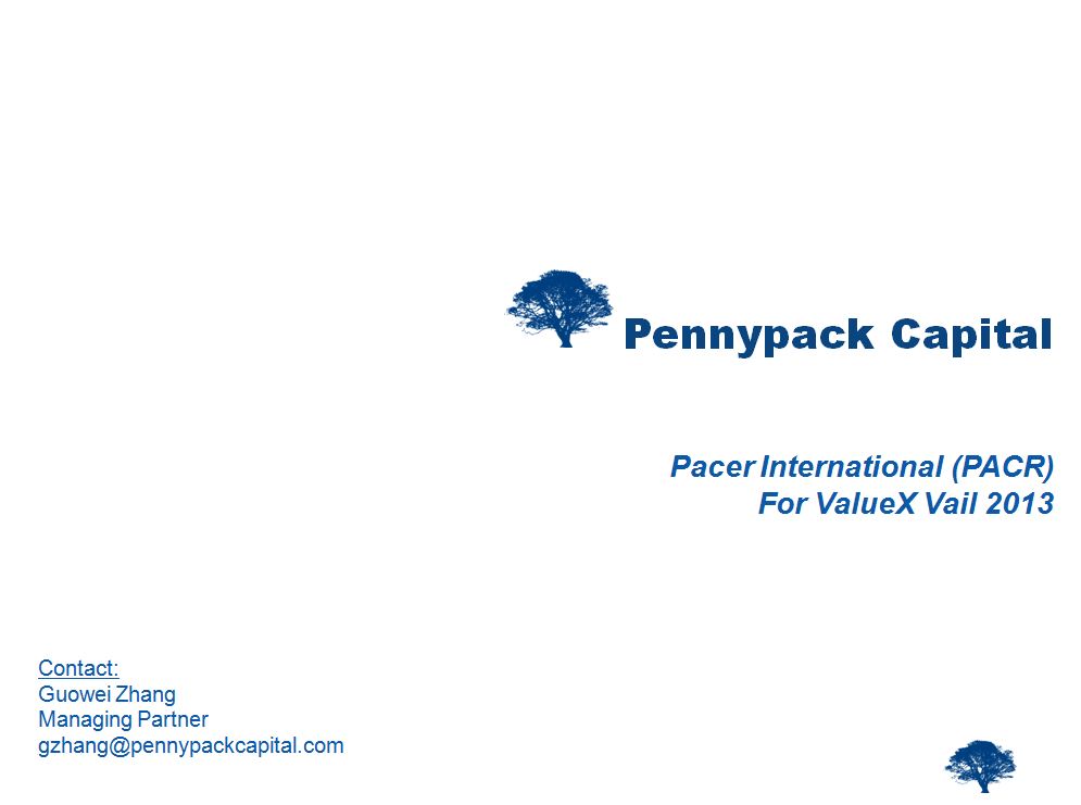 ValueXVail 2013 - Pennypack Capital by Guowei Zhang