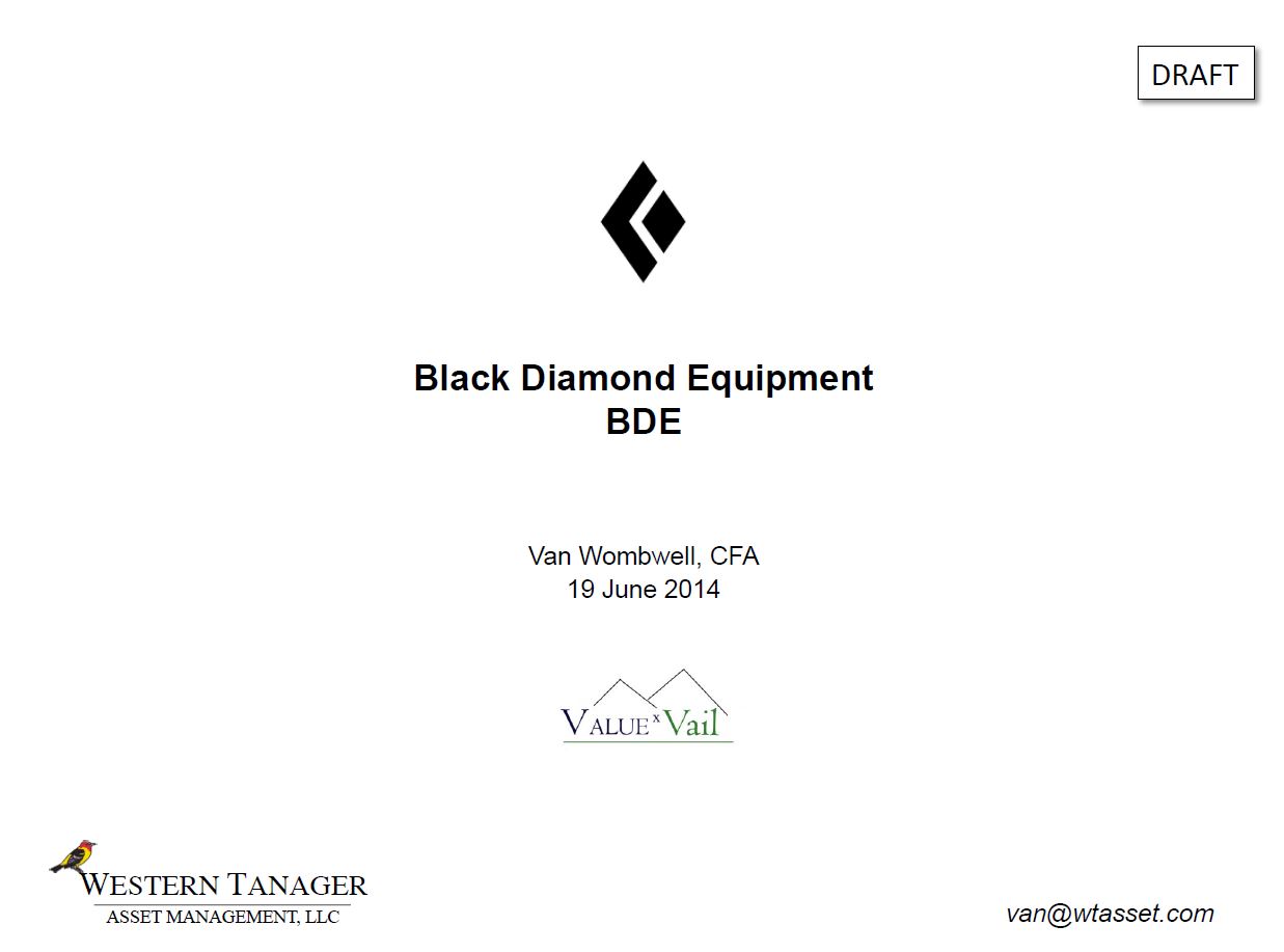 Black Diamond Equipment by Van Wombwell - ValueXVail 2014