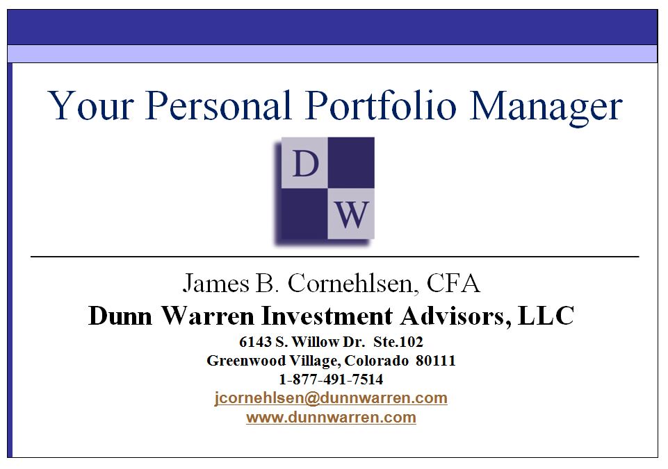 Your Personal Portfolio Manager by James Cornehlsen