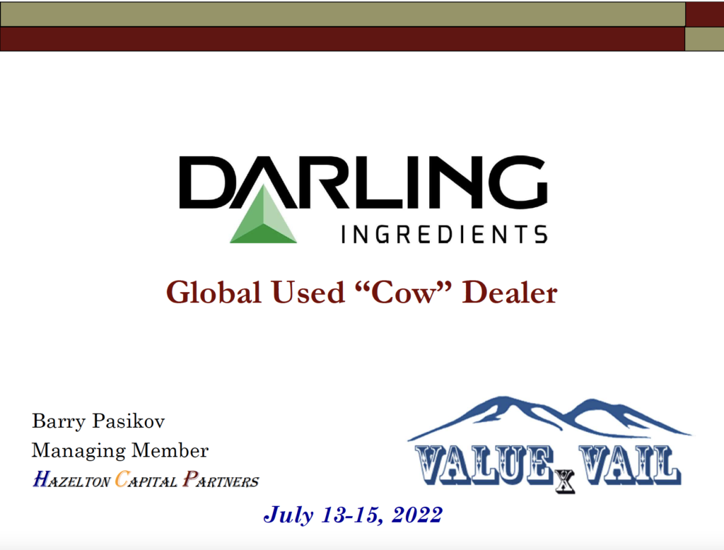 Darling Ingredients (DAR) - ValueXVail 2022